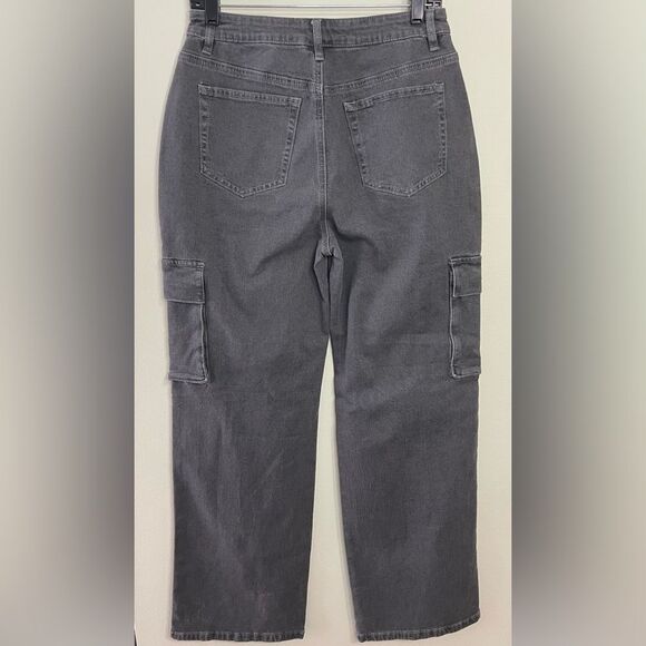 Hottopic Social Collision Grey Star Cargo Utility Pants Size 7 - Picture 10 of 16